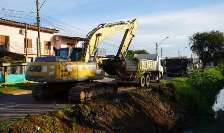 Obras de drenagem e contenção avançam em bairros de Guaíba para reduzir riscos de alagamentos