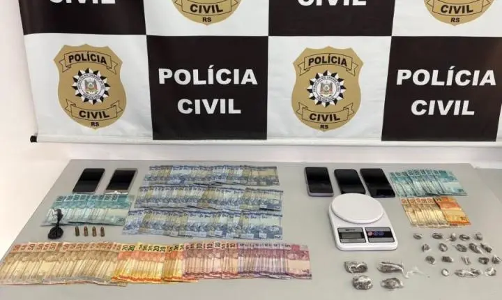Operação da Polícia Civil prende quatro homens e apreende drogas e munições em Butiá