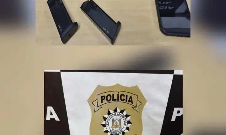 Polícia Civil apreende armas durante operação contra suspeitos de ameaça em Guaíba