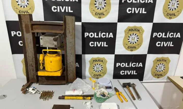 Polícia Civil fecha estrutura de refino de cocaína e prende suspeitos em Charqueadas