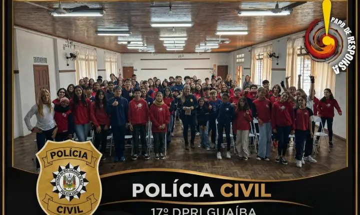 Polícia Civil realiza ação do programa Papo de Responsa em escola de Barra do Ribeiro