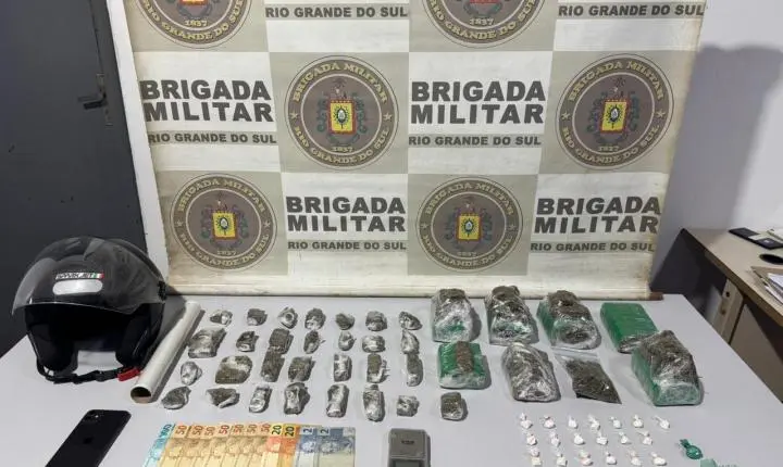RS Brigada Militar apreende adolescente com 4 kg de drogas em Charqueadas