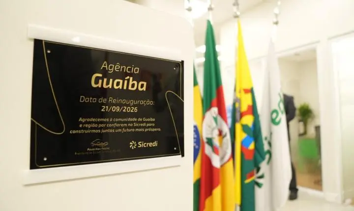 Sicredi reinaugura agência em Guaíba e destaca mais de R$ 270 mil destinados a projetos sociais