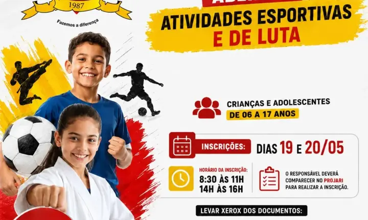 Projari abre inscrições para vagas remanescentes em atividades esportivas e de luta